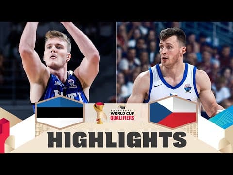 Estonia 🇪🇪 v Czechia 🇨🇿 | Highlights | FIBA Basketball World Cup 2027 European Qualifiers