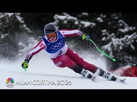 River Radamus speeds to top-3 time in men's downhill training | Winter Olympics 2026 | NBC Sports