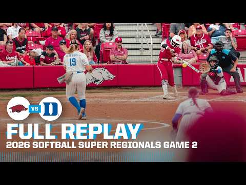 Arkansas vs. Duke: 2026 NCAA softball super regionals Game 2  | FULL REPLAY