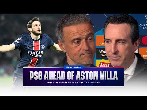 "VERY HAPPY" Enrique on PSG win | "A HUGE CHALLENGE" Emery on Aston Villa's CHANCES in 2nd leg 🫢
