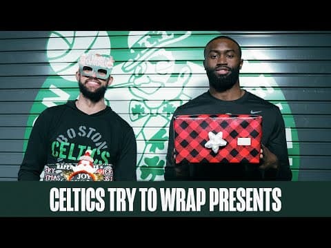 Celtics try to wrap Christmas presents and the results are hilarious 😂
