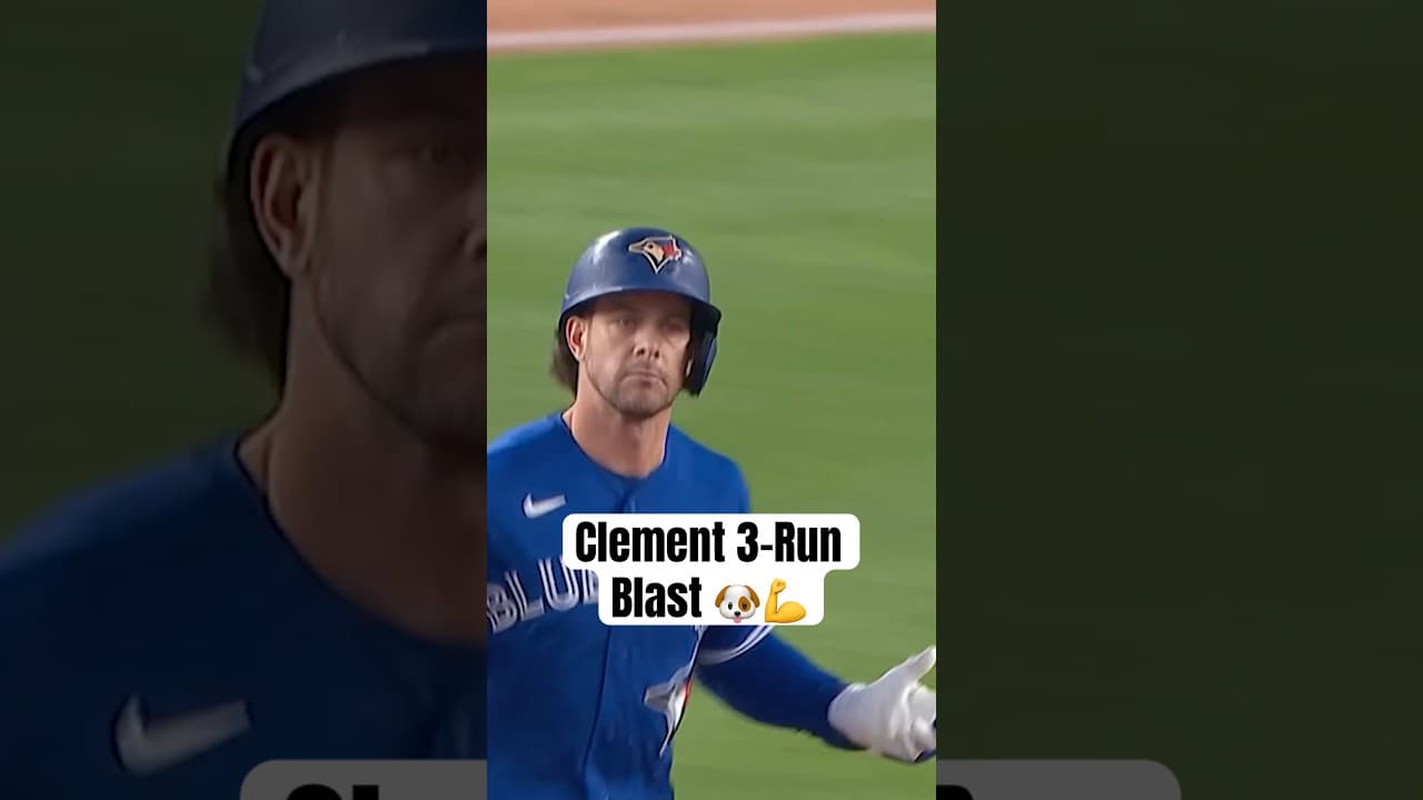 Ernie Clement launches a HUGE 3-RUN shot in the Bronx 👏