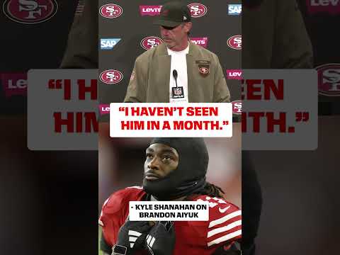 Kyle Shanahan spoke on Brandon Aiyuk’s absence from the team 😳