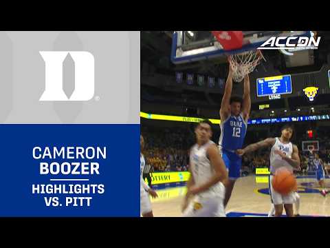 Duke's Cameron Boozer Highlights vs. Pitt