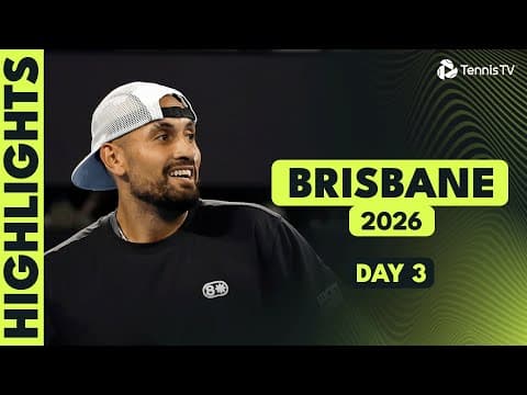 Dimitrov & Kyrgios In Action; Mpetshi Perricard vs Paul Thriller | Brisbane 2026 Day 3 Highlights