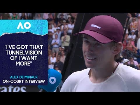 Alex de Minaur On-Court Interview | Australian Open 2026 First Round