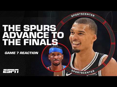 Game 7 REACTION 🍿 Wemby & the Spurs eliminate SGA & the defending champs 🤯 | SportsCenter