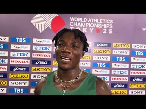 Kayinsola Ajayi after 6th place finish in 100m at World Championship 100m