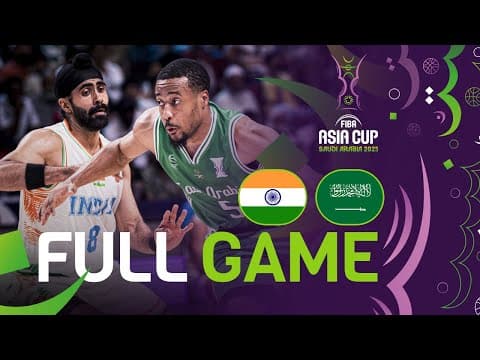 Group Phase | India v Saudi Arabia | Full Basketball Game | FIBA Asia Cup 2025