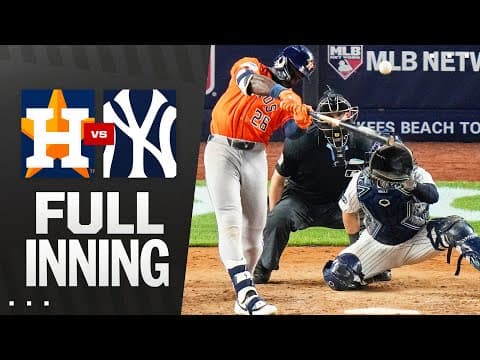 FULL INNING: Astros score 3 runs in extra innings vs. the Yankees!