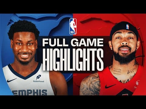 GRIZZLIES at RAPTORS | FULL GAME HIGHLIGHTS | November 2, 2025