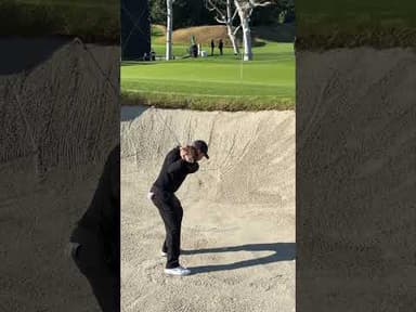 We know we’re in LA, but no movie magic here! Tommy Fleetwood is just that good around the greens.