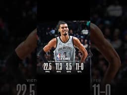 San Antonio Spurs forward-center Victor Wembanyama has been named the  NBA Western Conference Player