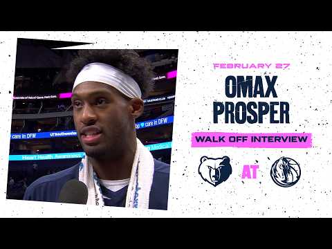 Omax Prosper Walk off Interview | Grizzlies vs. Mavericks