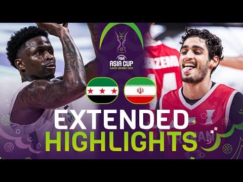 Syria 🇸🇾 vs Iran 🇮🇷 | Extended Highlights | FIBA Asia Cup 2025