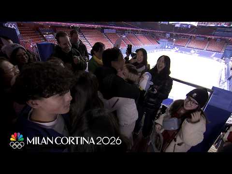 Alysa Liu greeted by family, friends to celebrate gold medal win | Winter Olympics 2026 | NBC Sports
