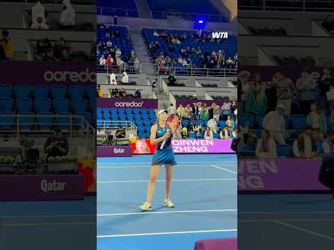 Hard fought! 💫Elena Rybakina books her spot in the quarterfinals in three sets against Zheng!