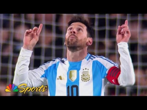 Lionel Messi opens up scoring in 38th minute for Argentina v. Venezuela in Buenos Aires | NBC Sports