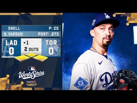 Blake Snell gets out of a bases-loaded jam in the 1st inning of the World Series vs. the Blue Jays 😱