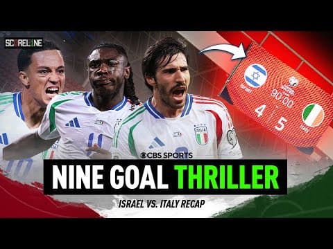 Italy 90+1 minute WINNER against Israel in World Cup Qualifiers | Nine Goal! Match Recap | Scoreline