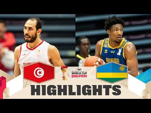 Tunisia 🇹🇳 v Rwanda 🇷🇼 | Highlights | FIBA Basketball World Cup 2027 African Qualifiers