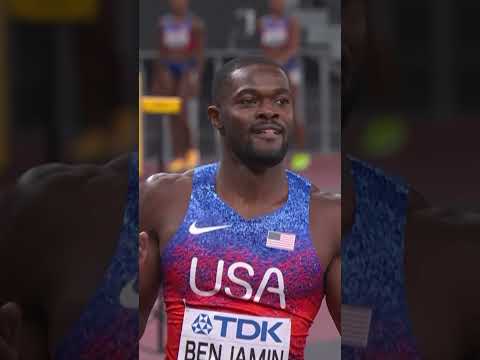 Rai Benjamin completes his set of 400m hurdles medals 👏 #worldathleticschamps #usa #sports #running