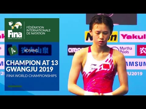 13-year-old Chen Yuxi's Top 3 Dives at Gwangju 2019! | FINA World Championships