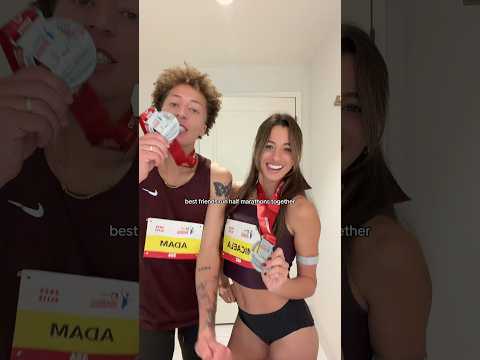 and get new pb’s too 😌 #half #marathon #husbandandwife #bffs