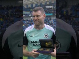 A Special Pitchside Presentation For James Milner 🏅👏 #brightonandhovealbion #premierleague