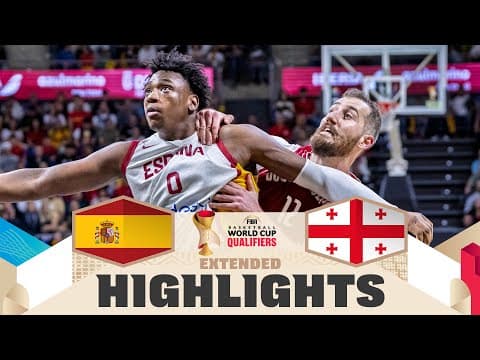 Spain 🇪🇸 v Georgia 🇬🇪 | Extended Highlights | FIBA Basketball World Cup 2027 European Qualifiers