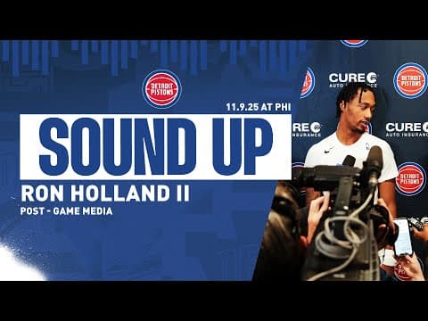 Post-Game Press Conference: Ron Holland II | Pistons at 76ers | 11.09.2025