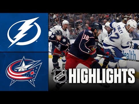 NHL Highlights | Lightning vs. Blue Jackets | October 18, 2025