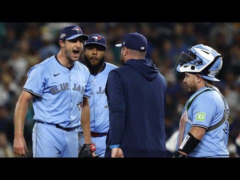 Max Scherzer was NOT coming out of this game! 🤣 (Lobbies to stay in, finishes off scoreless 5th!)