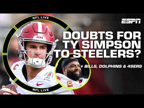 Is QB Ty Simpson an 'AFC-type player' best for Steelers? 😦 + Tua Tagovailoa trade market | NFL Live