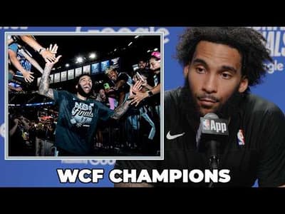 Julian Champagnie on Spurs Winning the Western Conference Finals