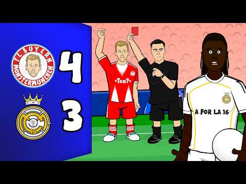 CLASSIC🔥 Bayern Munich 4-3 Real Madrid (Champions League Highlights Camavinga red card!)