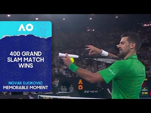 Match Point | Novak Djokovic Wins 400th Grand Slam Match | Australian Open 2026