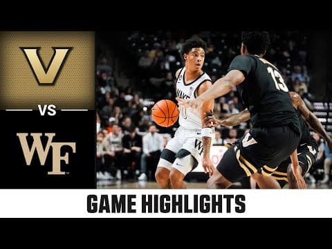 Vanderbilt vs. Wake Forest Game Highlights | 2025-26 ACC Women's Basketball