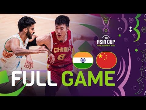 Group Phase | India v China | Full Basketball Game | FIBA Asia Cup 2025