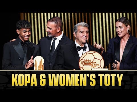 Lamie Yamal wins the 2024 Kopa Trophy! 🏆 | Barcelona Women win Team Of The Year! | Balon d'Or