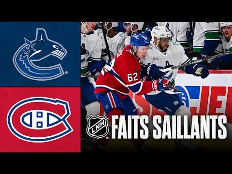 Canucks vs Canadiens | 12/01/26 | Faits saillants