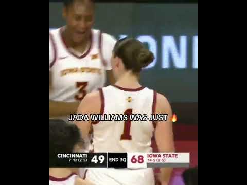 Career-high 44 points for Jada Williams and the second-most in a game in Iowa State history 😮‍💨