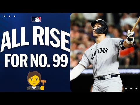 Aaron Judge cranks his 49th home run of the season 🐐 (He snakes it around the foul pole 🐍)