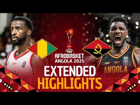 Guinea 🇬🇳 vs Angola 🇦🇴 | Extended Highlights | #AfroBasket 2025