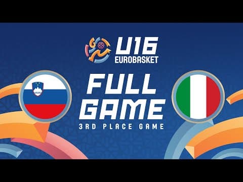 LIVE - Slovenia v Italy | FIBA U16 EuroBasket 2025 | 3RD PLACE