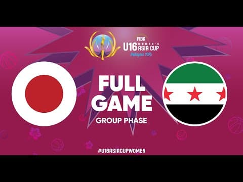 LIVE - Japan v Syria | FIBA U16 Women's Asia Cup 2025 - Division A