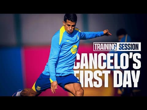 Cancelo’s first training with the team | FC BARCELONA 🔵🔴