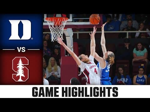 Duke vs. Stanford Game Highlights | 2025-26 ACC Women's Basketball
