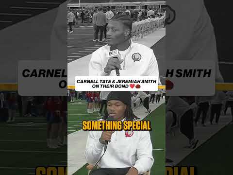Carnell Tate and Jeremiah Smith talk about what they mean to each other ⬇️❤️
