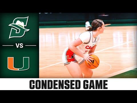 Stetson vs. Miami Condensed Game | 2025-26 ACC Women’s Basketball